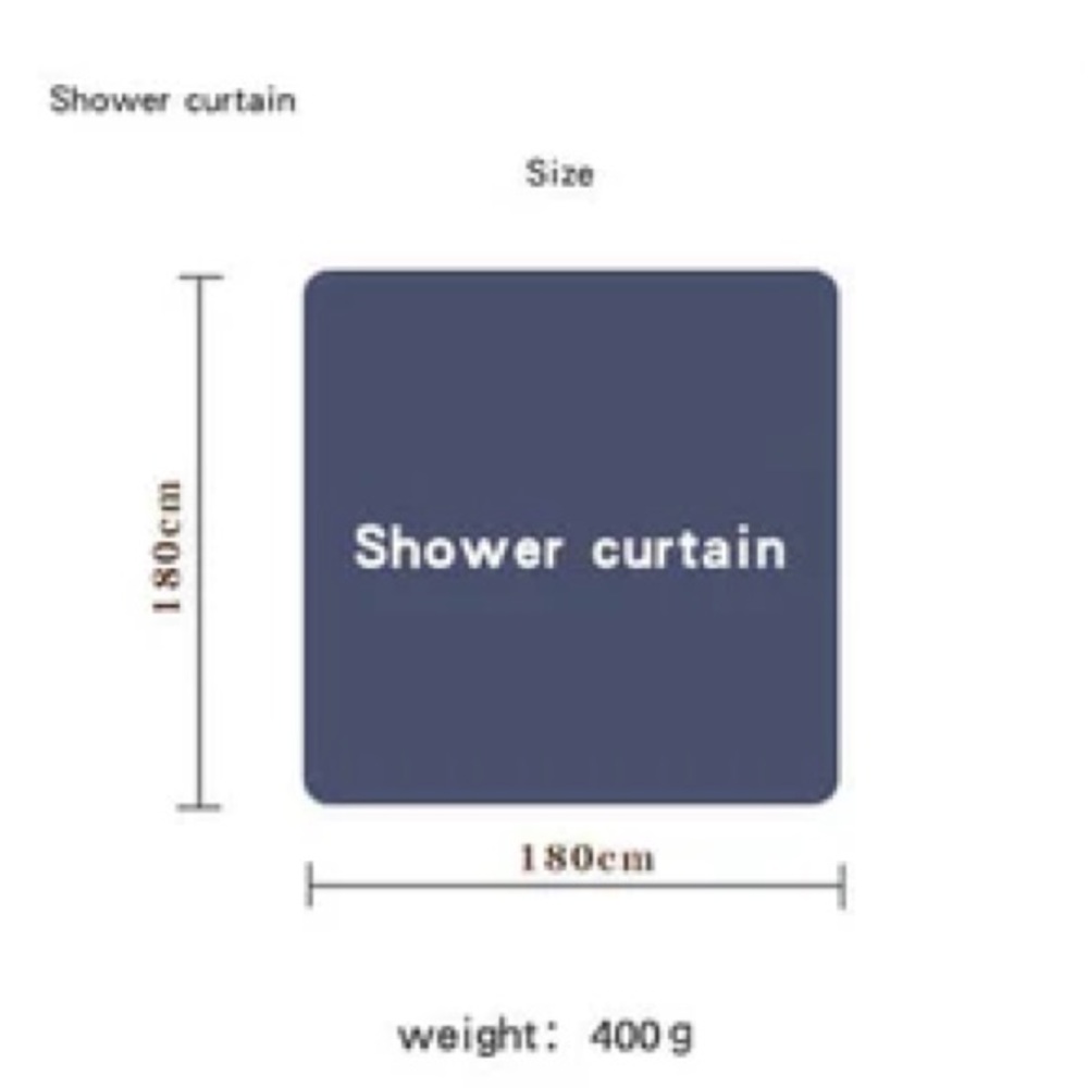 Elegant Patterned Shower Curtain Set - Cream and Brown - Picture 6 of 7